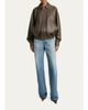 Saint Laurent Grained Lambskin Leather Bomber Jacket - 2