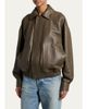 Saint Laurent Grained Lambskin Leather Bomber Jacket - 4