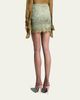 Saint Laurent Jacquard and Lace Baroque Mini Skirt - 3