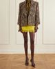 SAINT LAURENT Lace-trimmed metallic floral-jacquard mini skirt - 2