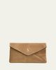 Saint Laurent Large YSL Envelope Pouch Clutch Bag in Suede - 1