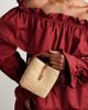 SAINT LAURENT Le 37 mini leather-trimmed raffia bucket bag - 2
