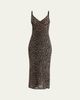 Saint Laurent Leopard Tulle Slip Dress - 1