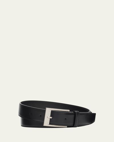 Saint Laurent Men's Adjustable Leather Belt
