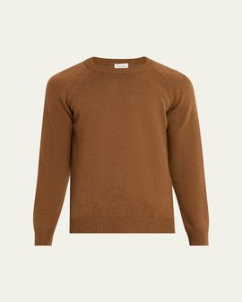 Saint Laurent Men's Cashmere 8gg Raglan Crewneck Sweater