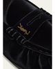 Saint Laurent Men's LE Cassandre YSL Moc-Toe Loafers in Velvet - 3