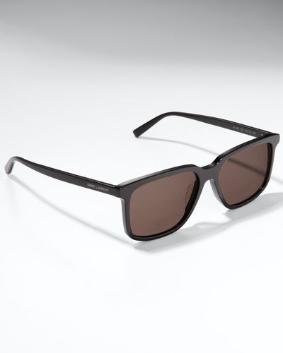 Saint Laurent Men's Oversized Square Acetate Sunglasses