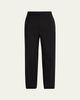 Saint Laurent Men's Wool Stripe Pleated Wide-Leg Trousers - 1