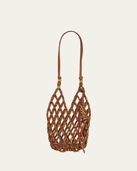 Saint Laurent Mini Bucket Bag in Wood