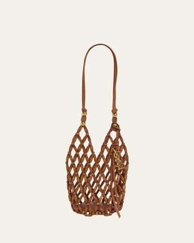 Saint Laurent Mini Bucket Bag in Wood