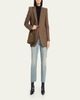 Saint Laurent Niki Small East-West Chevron Suede Shopping Bag - 5