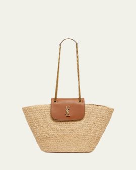 Saint Laurent Panier Tote Bag in Raffia