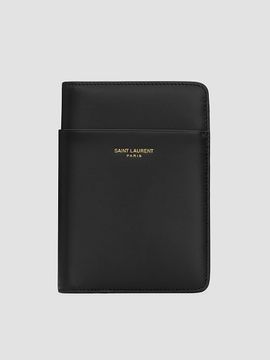 Saint Laurent Passport Case in Smooth Leather