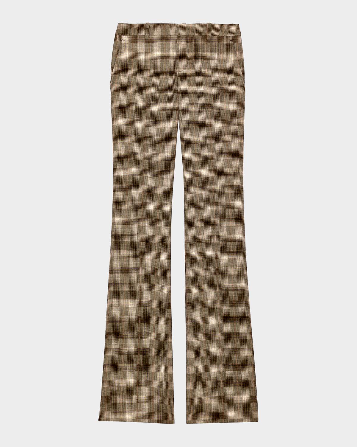 Saint Laurent Prince of Wales Flared Pants