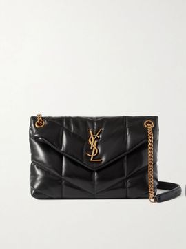 SAINT LAURENT Puffer small matelassé leather shoulder bag