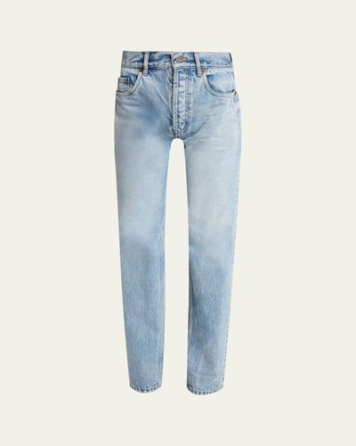 Saint Laurent Relaxed Slim-Leg Ankle Jeans