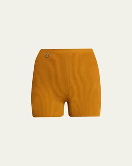 Saint Laurent Rib-Knit Cycling Shorts