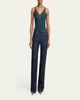 Saint Laurent Ribbed Silk Laced Cami Tank Top - 2