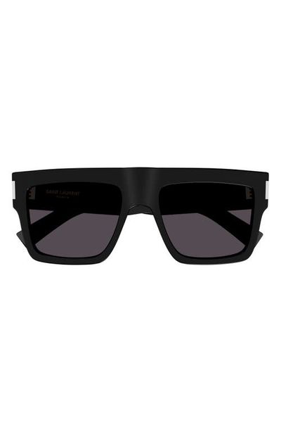 Saint Laurent Saint Laurent 55mm Polarized Flat Top Sunglasses