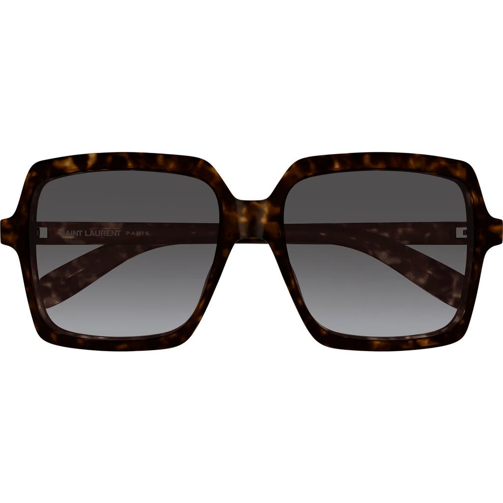 Saint Laurent Saint Laurent 56mm Gradient Square Sunglasses