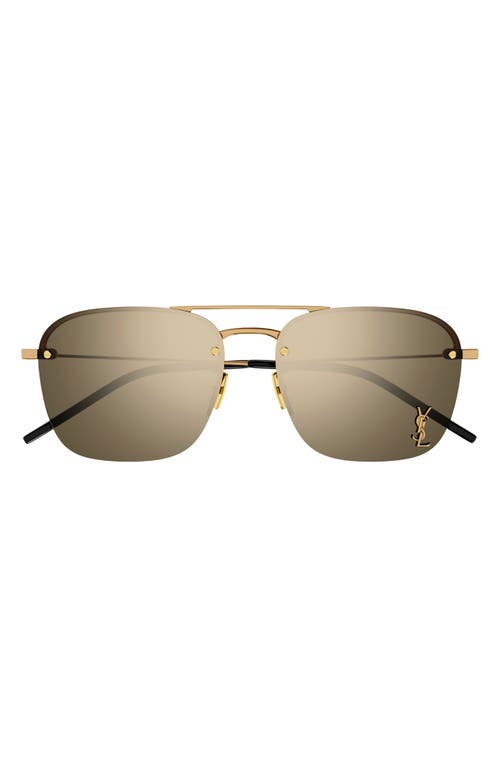 Saint Laurent Saint Laurent 59mm Tinted Aviator Sunglasses