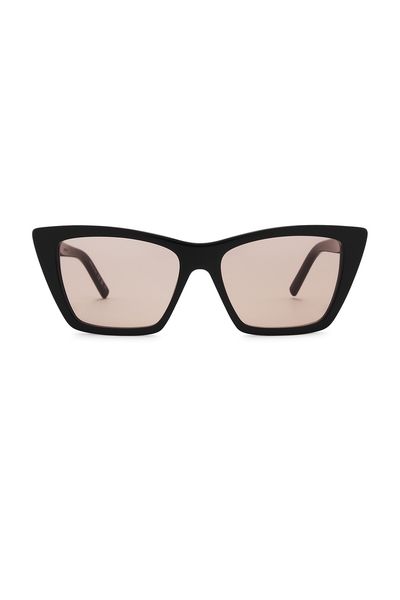 Saint Laurent Saint Laurent Acetate Lettering Logo Cat Eye Sunglasses
