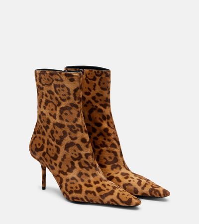 Saint Laurent Saint Laurent Ashley 75 calf hair ankle boots