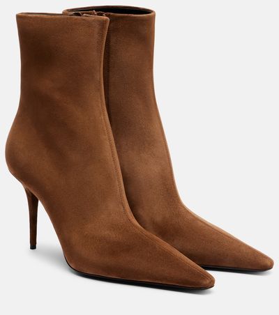 Saint Laurent Saint Laurent Ashley 90 suede ankle boots