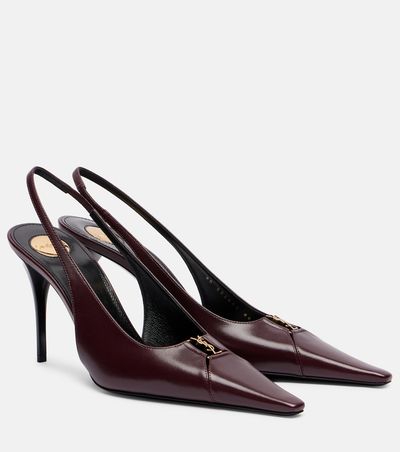 Saint Laurent Saint Laurent Babylone Breteuil leather slingback pumps