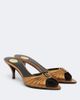 Saint Laurent Saint Laurent Babylone Cassandre metallic leather mules - 1