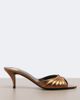 Saint Laurent Saint Laurent Babylone Cassandre metallic leather mules - 5