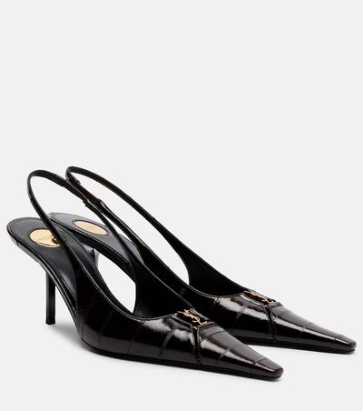 Saint Laurent Saint Laurent Babylone eel leather slingback pumps