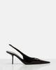 Saint Laurent Saint Laurent Babylone eel leather slingback pumps - 5