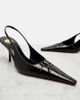 Saint Laurent Saint Laurent Babylone eel leather slingback pumps - 6