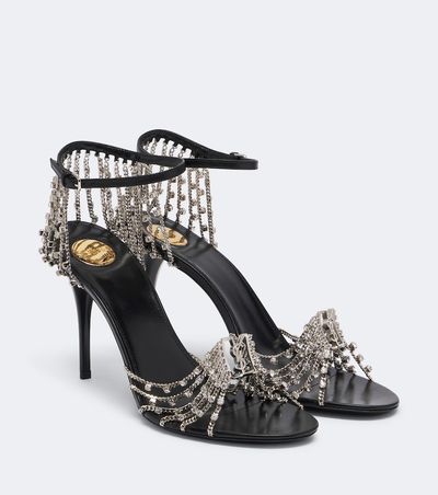 Saint Laurent Saint Laurent Babylone embellished leather sandals