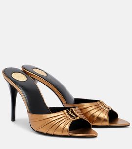 Saint Laurent Saint Laurent Babylone metallic leather mules