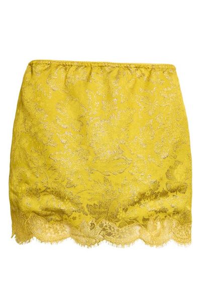 Saint Laurent Saint Laurent Baroque Jacquard & Lace Miniskirt