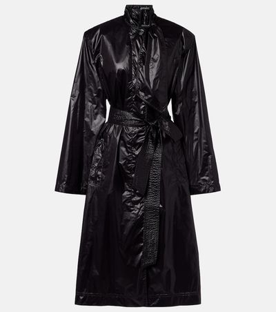 Saint Laurent Saint Laurent Bow-detail belted trench coat