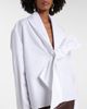 Saint Laurent Saint Laurent Bow-detail cotton poplin blouse - 3