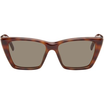 Saint Laurent Saint Laurent Brown SL 276 Mica Plump Sunglasses