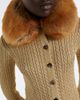 Saint Laurent Saint Laurent Cable-knit shearling-trimmed cardigan - 3