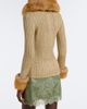 Saint Laurent Saint Laurent Cable-knit shearling-trimmed cardigan - 5