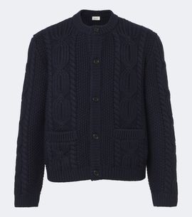 Saint Laurent Saint Laurent Cable-knit wool cardigan