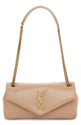 Saint Laurent Saint Laurent Calypso Lambskin Leather Shoulder Bag