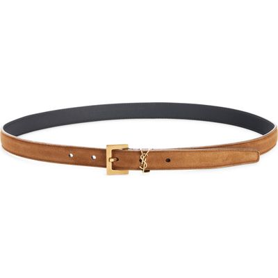 Saint Laurent Saint Laurent Carree Leather Belt