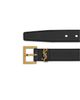 Saint Laurent Saint Laurent Cassandre Belt with Square Buckle in Shiny Box Saint Laurent Leather - 2