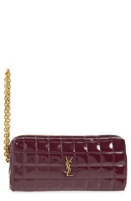 Saint Laurent Saint Laurent Cassandre Bijou Matelassé Carré Leather Wristlet