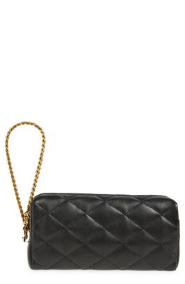 Saint Laurent Saint Laurent Cassandre Bijou Matelassé Leather Wristlet