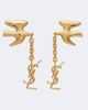 Saint Laurent Saint Laurent Cassandre brass earrings - 1