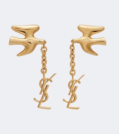 Saint Laurent Saint Laurent Cassandre brass earrings